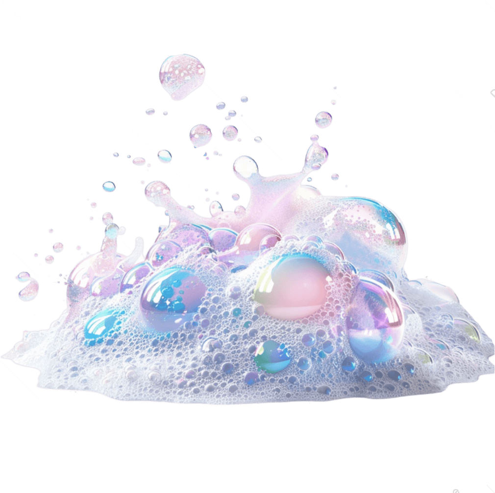Soap Foam & Iridescent Bubbles